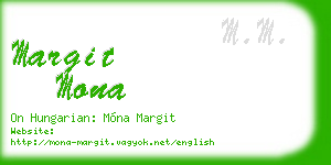 margit mona business card